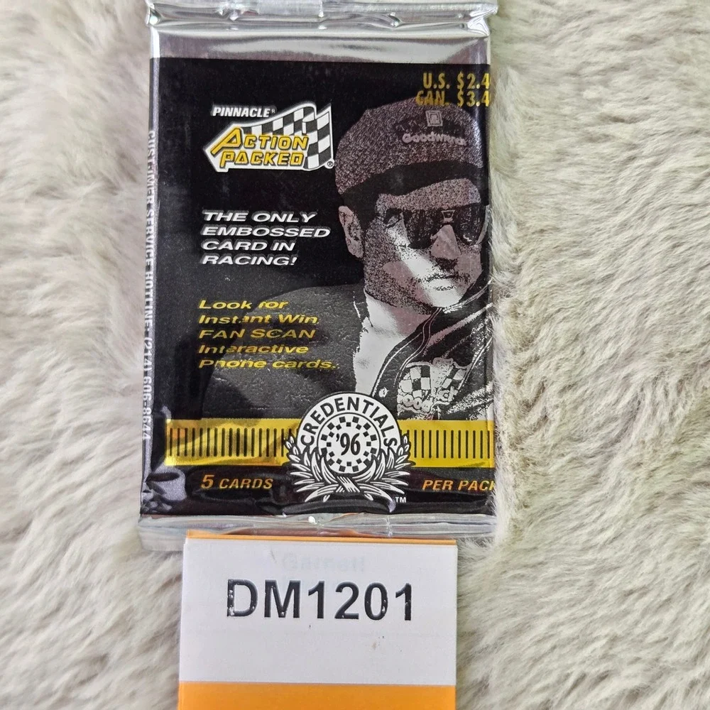 Lot 5 1996 Pinnacle Action Packed Credentials Racing Card Packs Dale Earnhardt